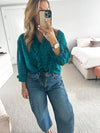 An'ge Paris - Ocean ruffle shirt