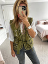 An'ge Paris - Embroidered vest - khaki