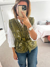 An'ge Paris - Embroidered vest - khaki