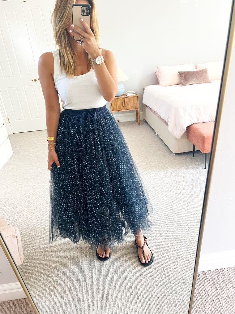 TSM - Coco skirt - navy mini spot