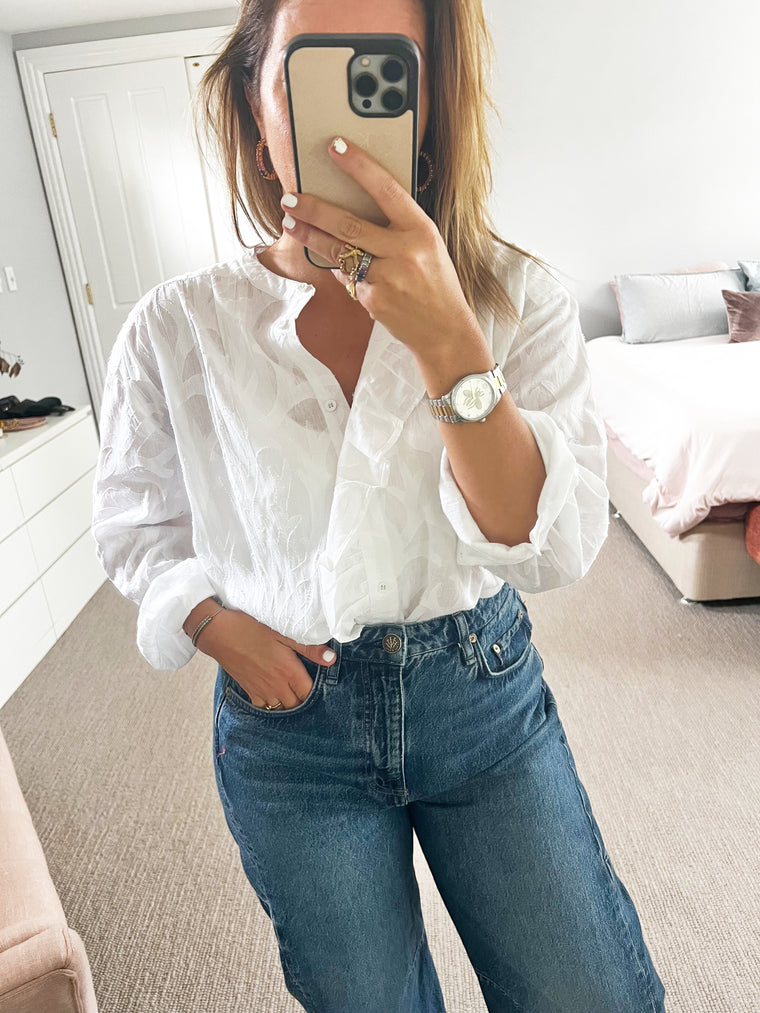 An'ge Paris - White ruffle shirt