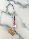 LE CAP -Phone charm - green/pink