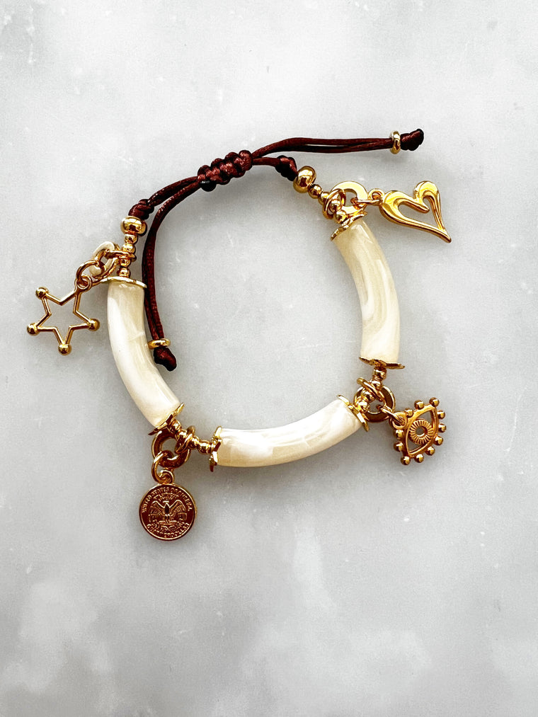 Goupi -  Charm Bracelet cream