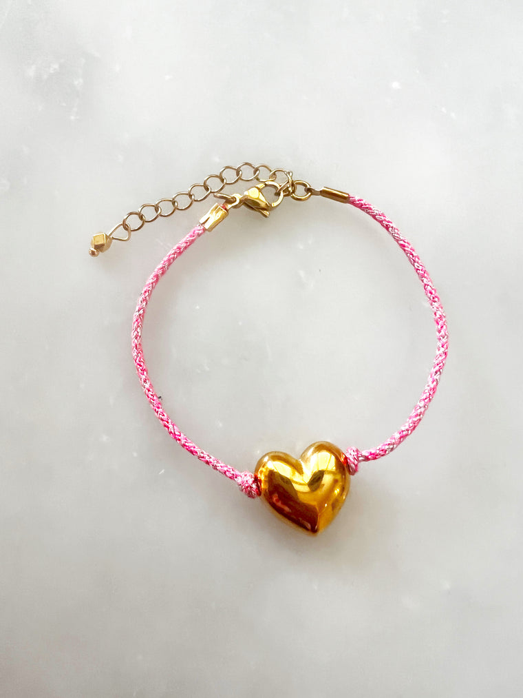 Goupi -  Heart bracelet pink