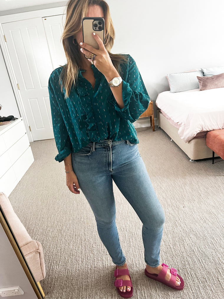 An'ge Paris - Ocean ruffle shirt