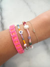 Mosk -  Daisy chain pink jewell bracelet