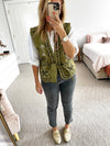 An'ge Paris - Embroidered vest - khaki