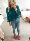 An'ge Paris - Ocean ruffle shirt