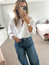 An'ge Paris - White ruffle shirt