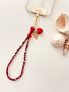 LE CAP - Phone charm - navy / red