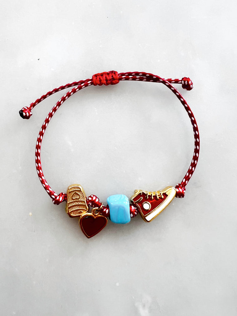 Goupi -  Red charm bracelet