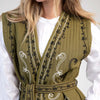 An'ge Paris - Embroidered vest - khaki